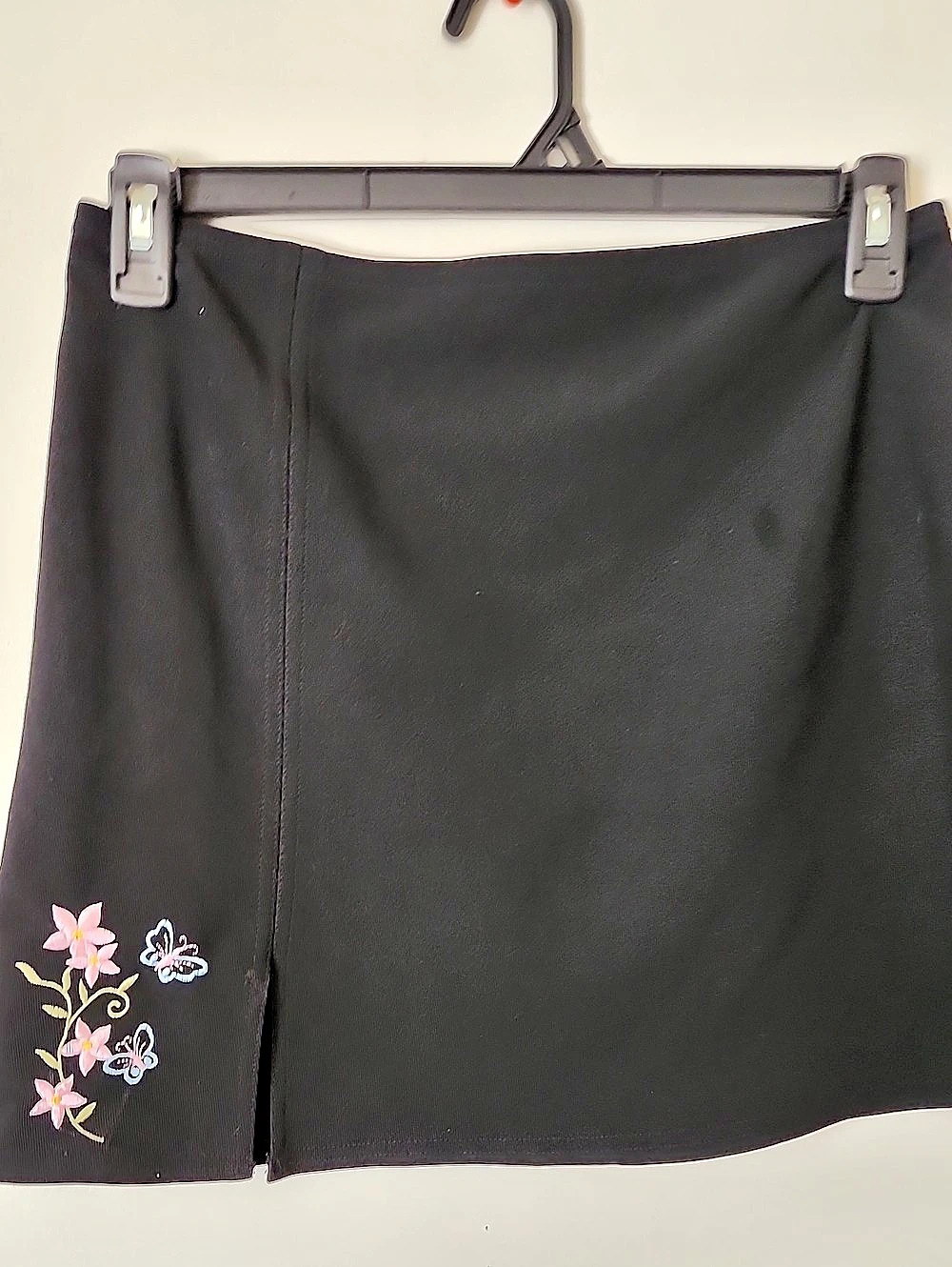 L.A. Gold Clothing Co. Black Embroidered Mini Skirt